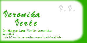 veronika verle business card